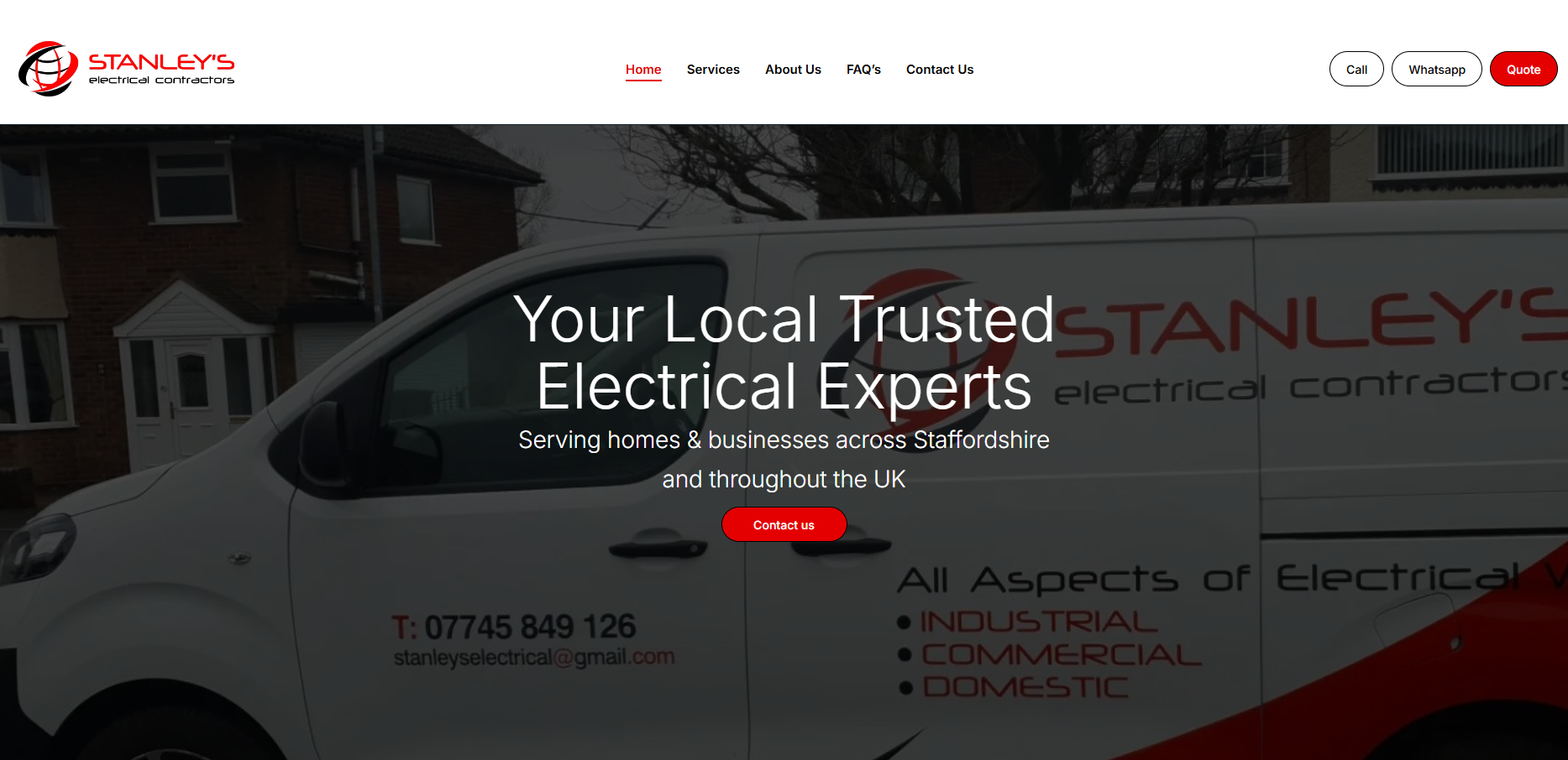 Desktop website example