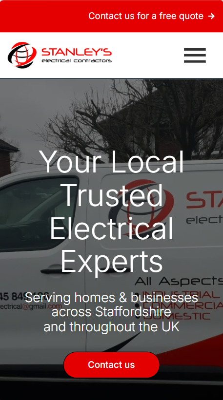 Tablet website example